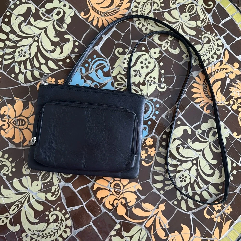LEATHER CROSSBODY WALLET BAG